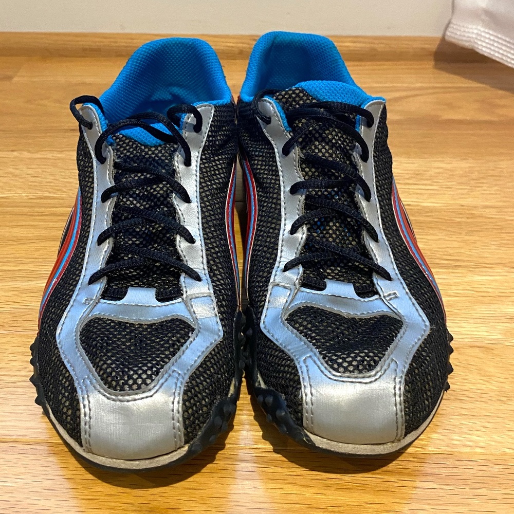 Vintage Steve Madden Turtles Silver Metallic Sneakers Patent Red and Black Mesh